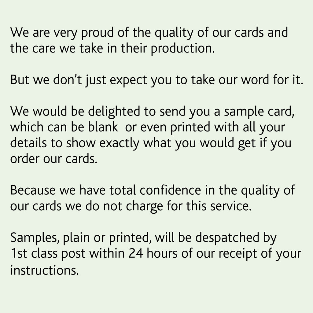 FREE Proof / sample card – Printed Christmas cards