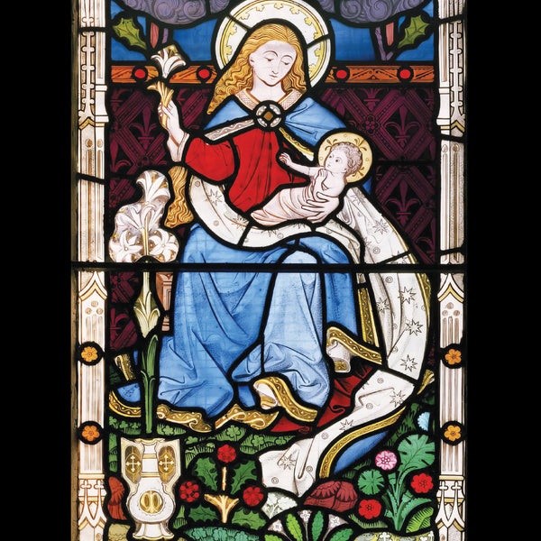 Stained Glass Madonna and Child