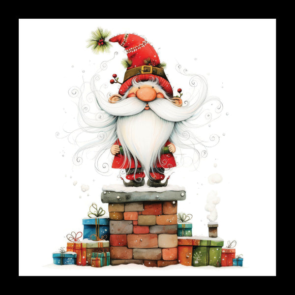 Santa on the Chimney Top