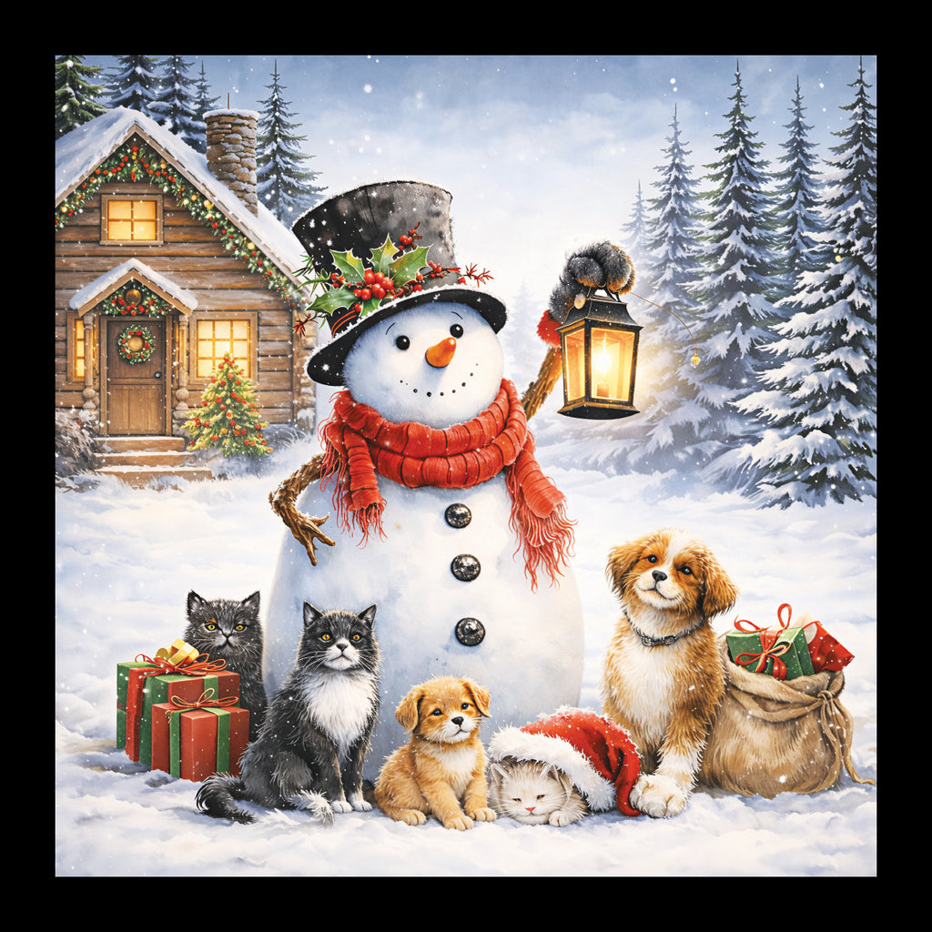 Snowman with his Friends