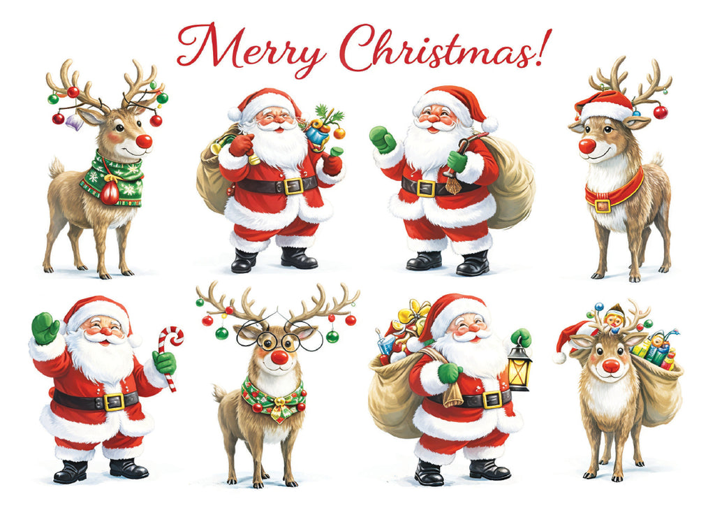 Santa and Reindeer