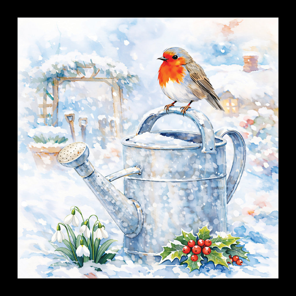 Robin on a Watering Can